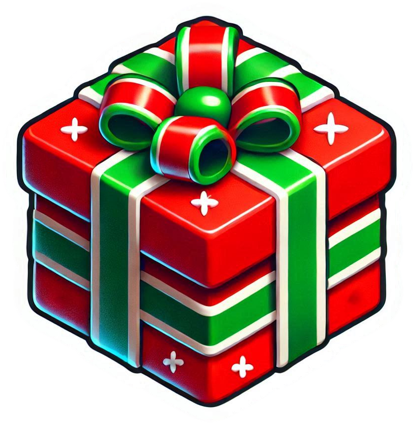 red and green christmas gift box png