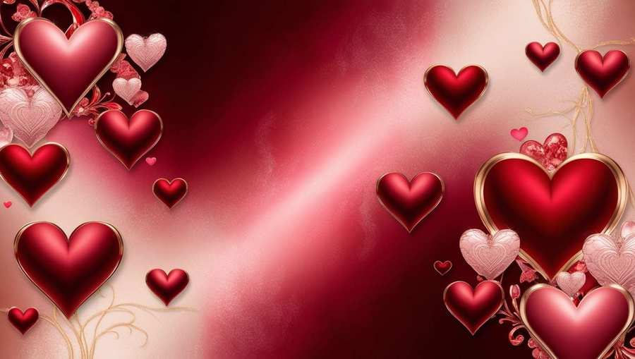 red and pink background wallpaper for download for valentine day