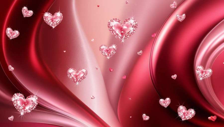 red and pink heart shaped background for valentine day