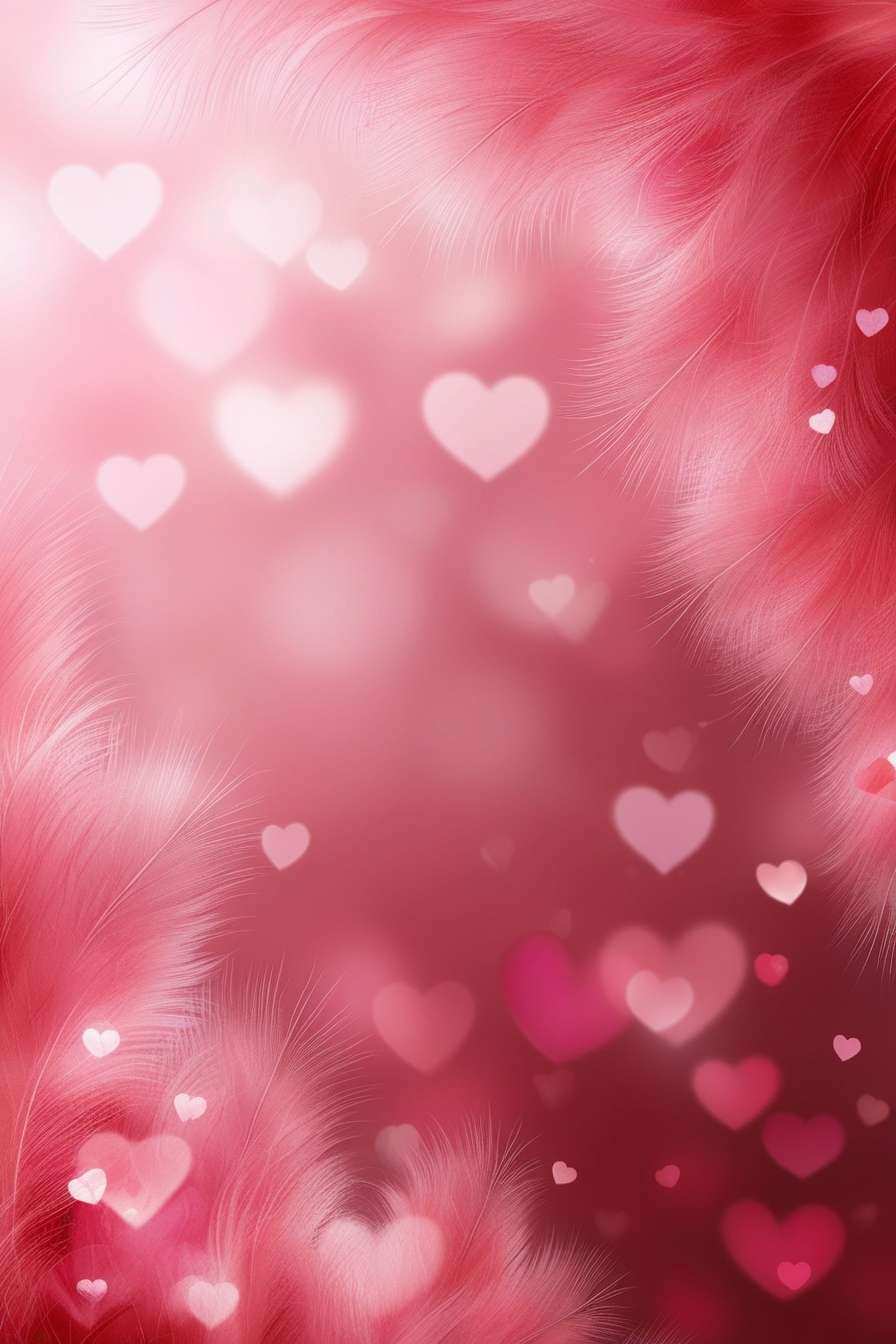 red and pink wallpaper with hearts for valentine day