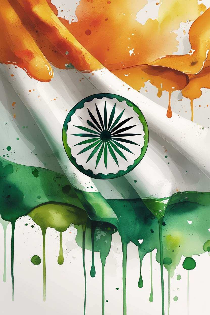 republic day flag background with glowing effects