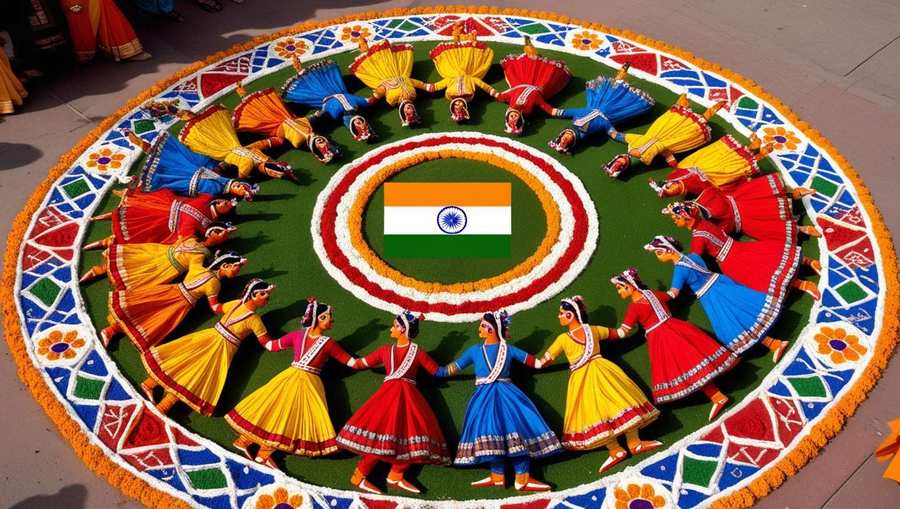 republic day rangoli designs with unity theme