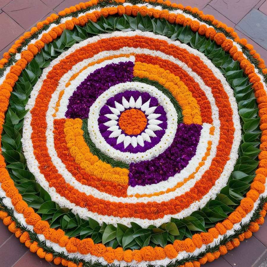 republic day rangoli with patriotic theme