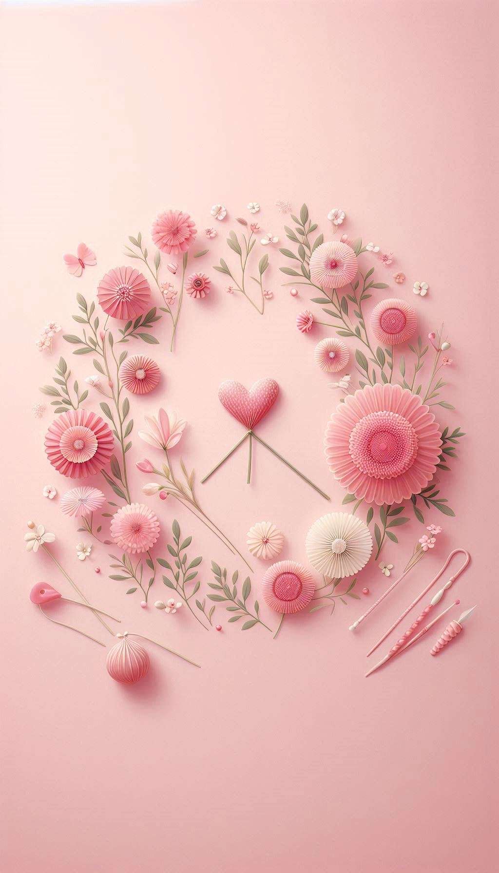 romantic light pink background