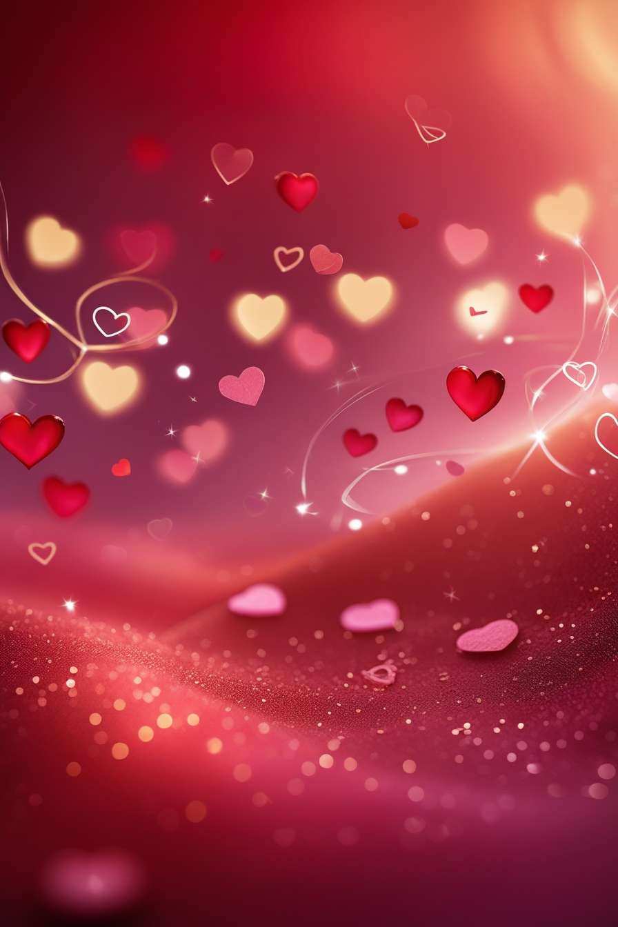 romantic valentine day red and pink backgrounds with bokeh