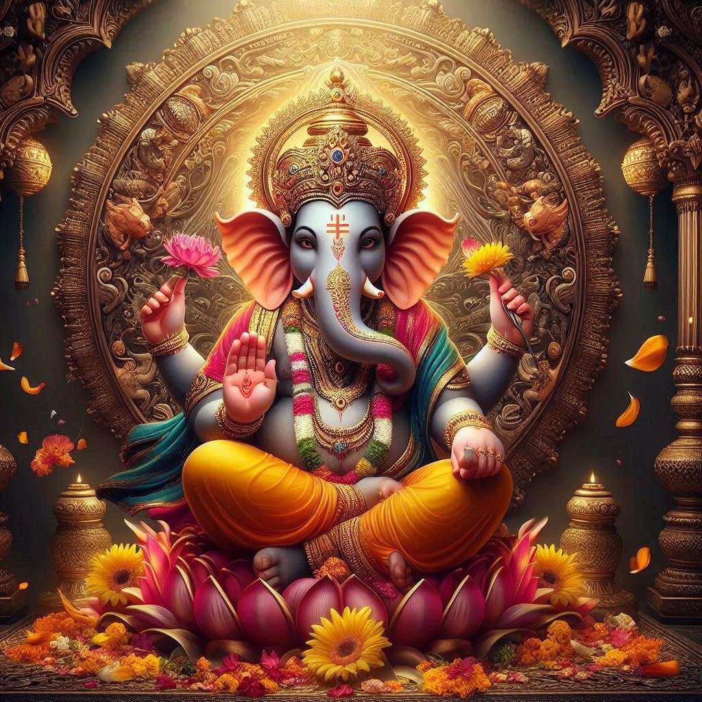 sacred ganesh images for puja invitations