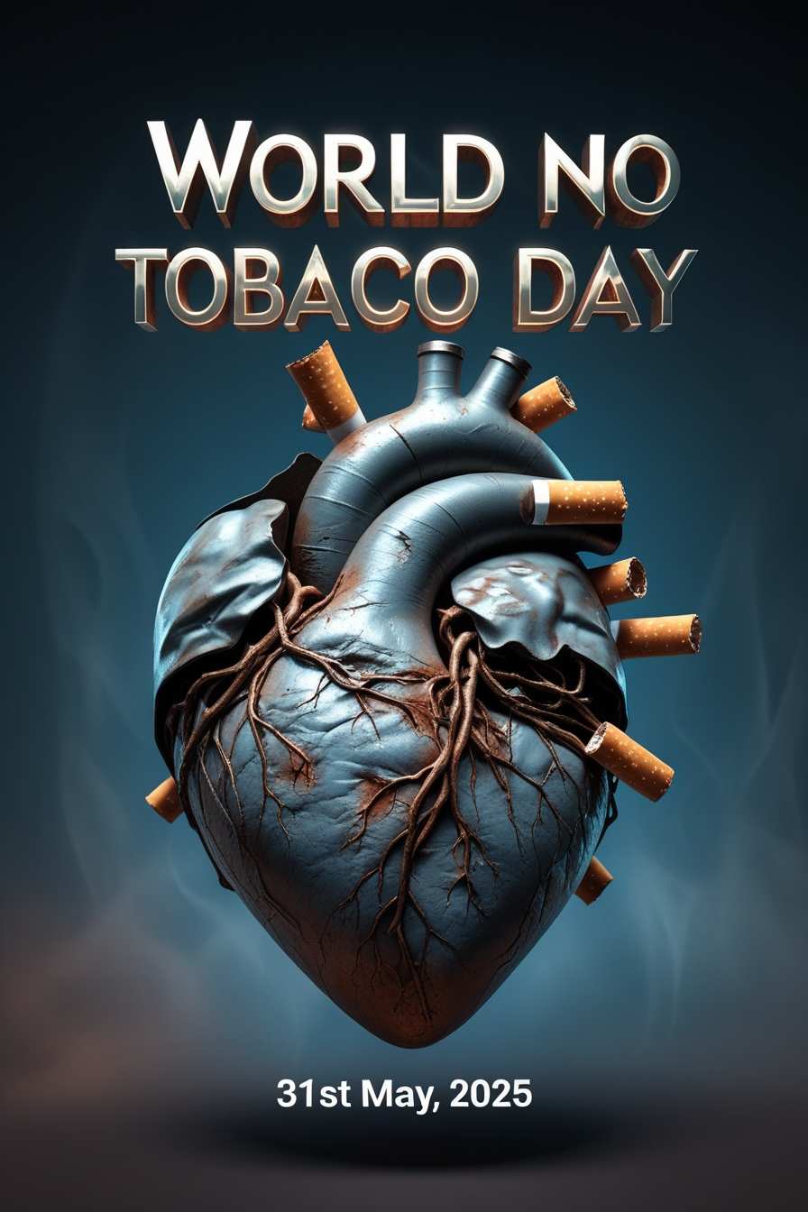 sad lung and cigarette visual poster