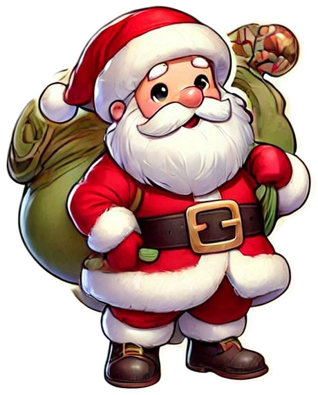 santa claus and reindeer transparent christmas png art