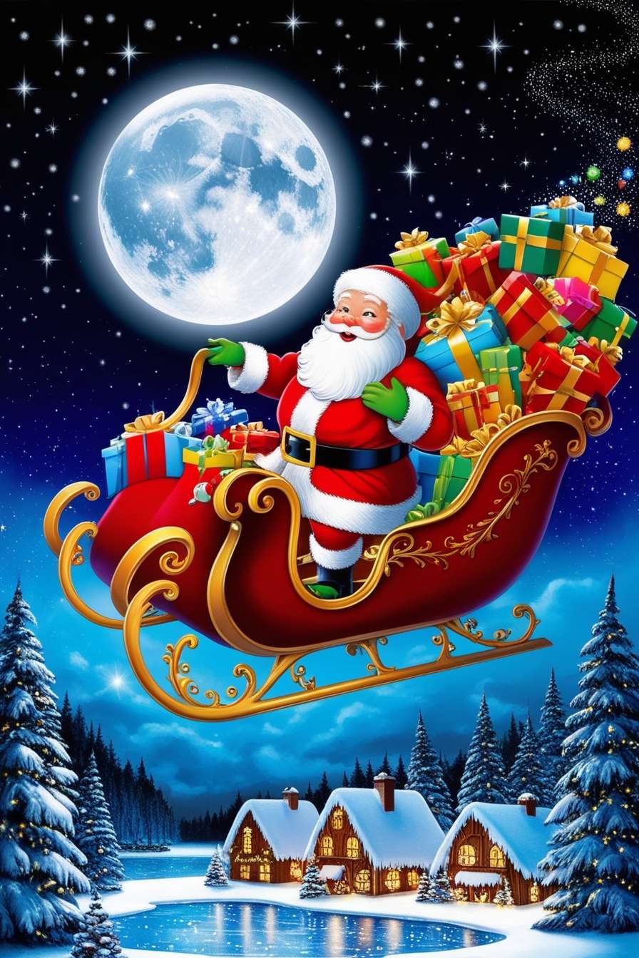 santa claus background images with candy canes and stockings