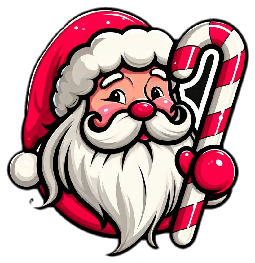 santa claus png in festive colors