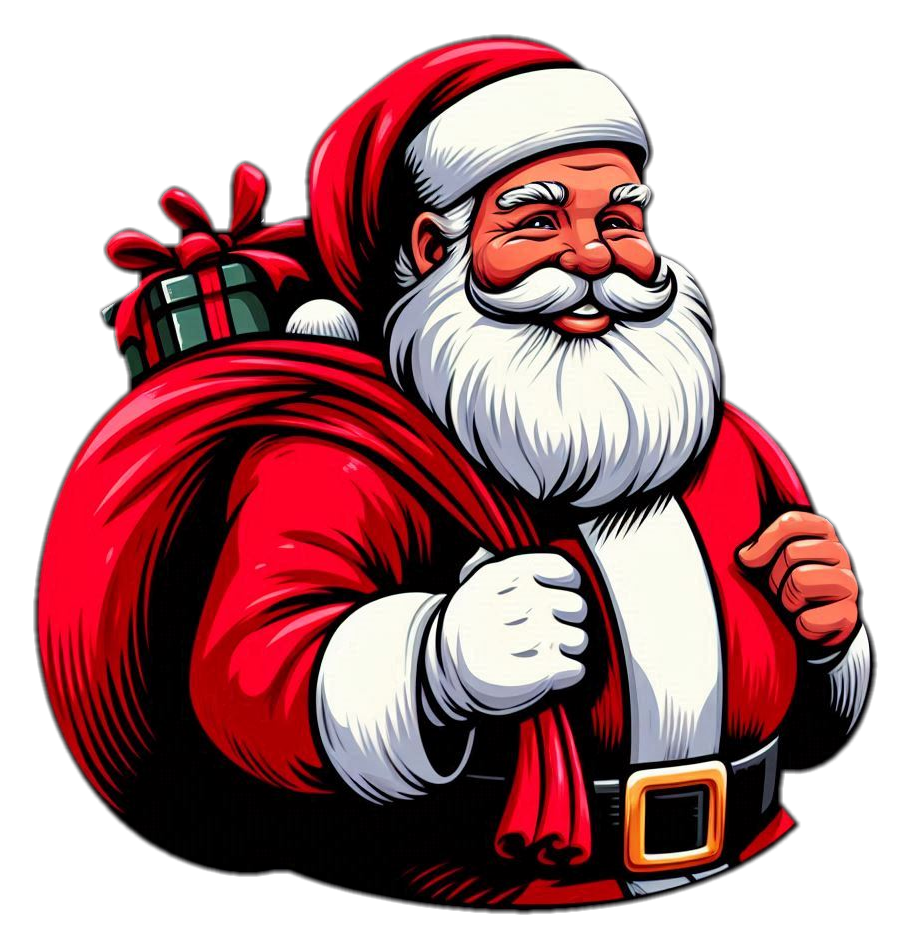 santa claus png in modern style