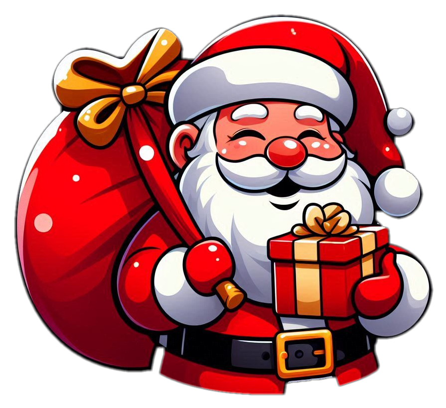 santa claus png in winter scene