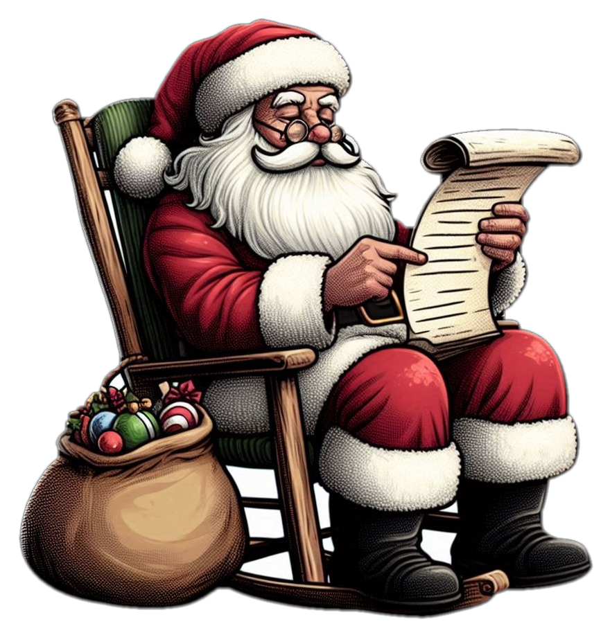 santa claus png with christmas wreath