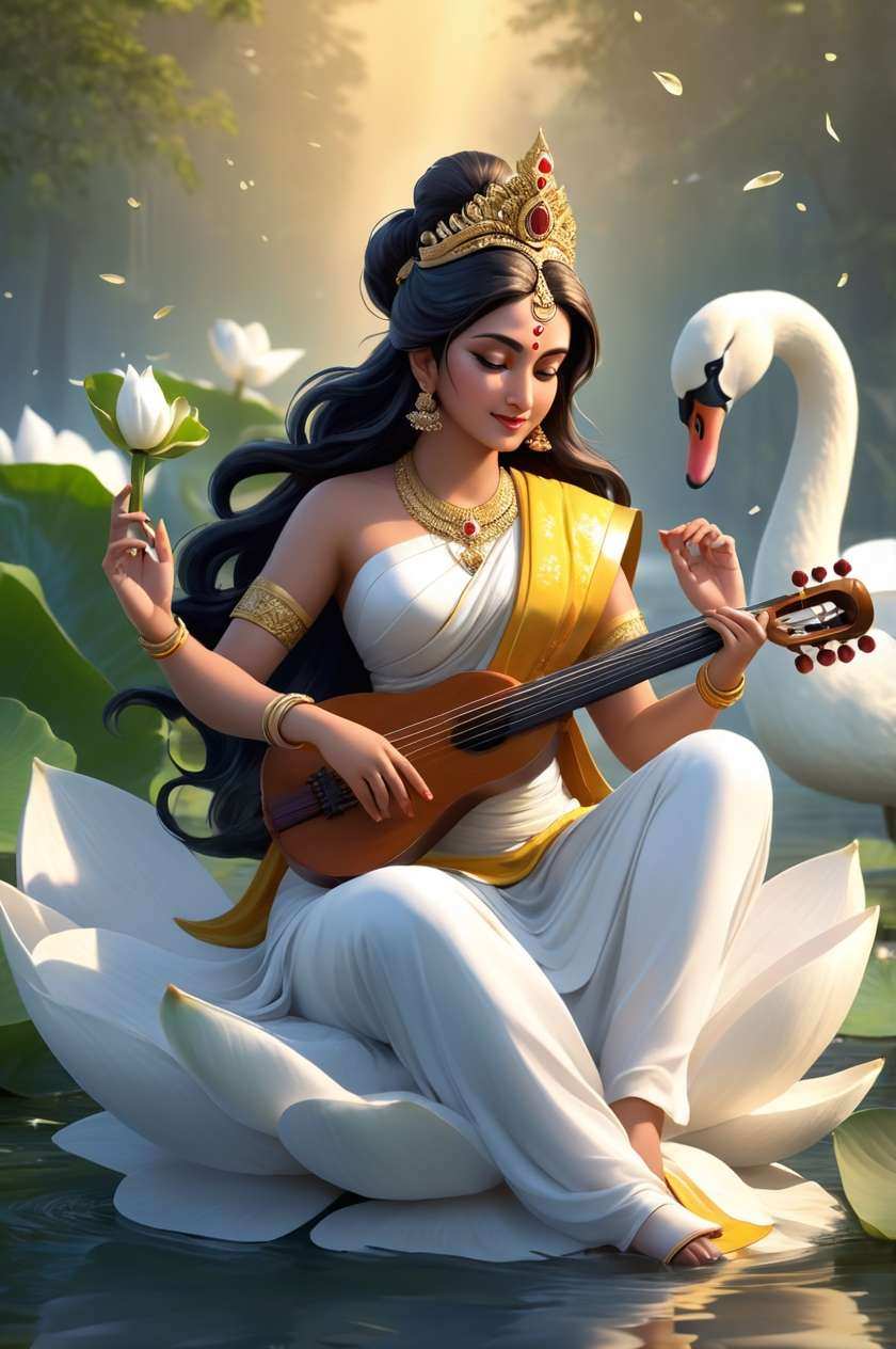 saraswati puja hd images free download