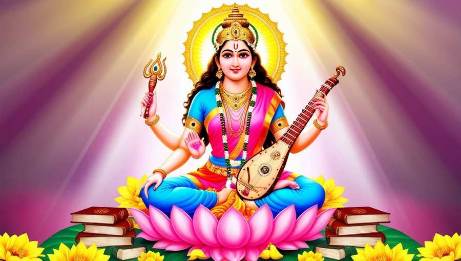 saraswati puja wallpapers for facebook cover photo