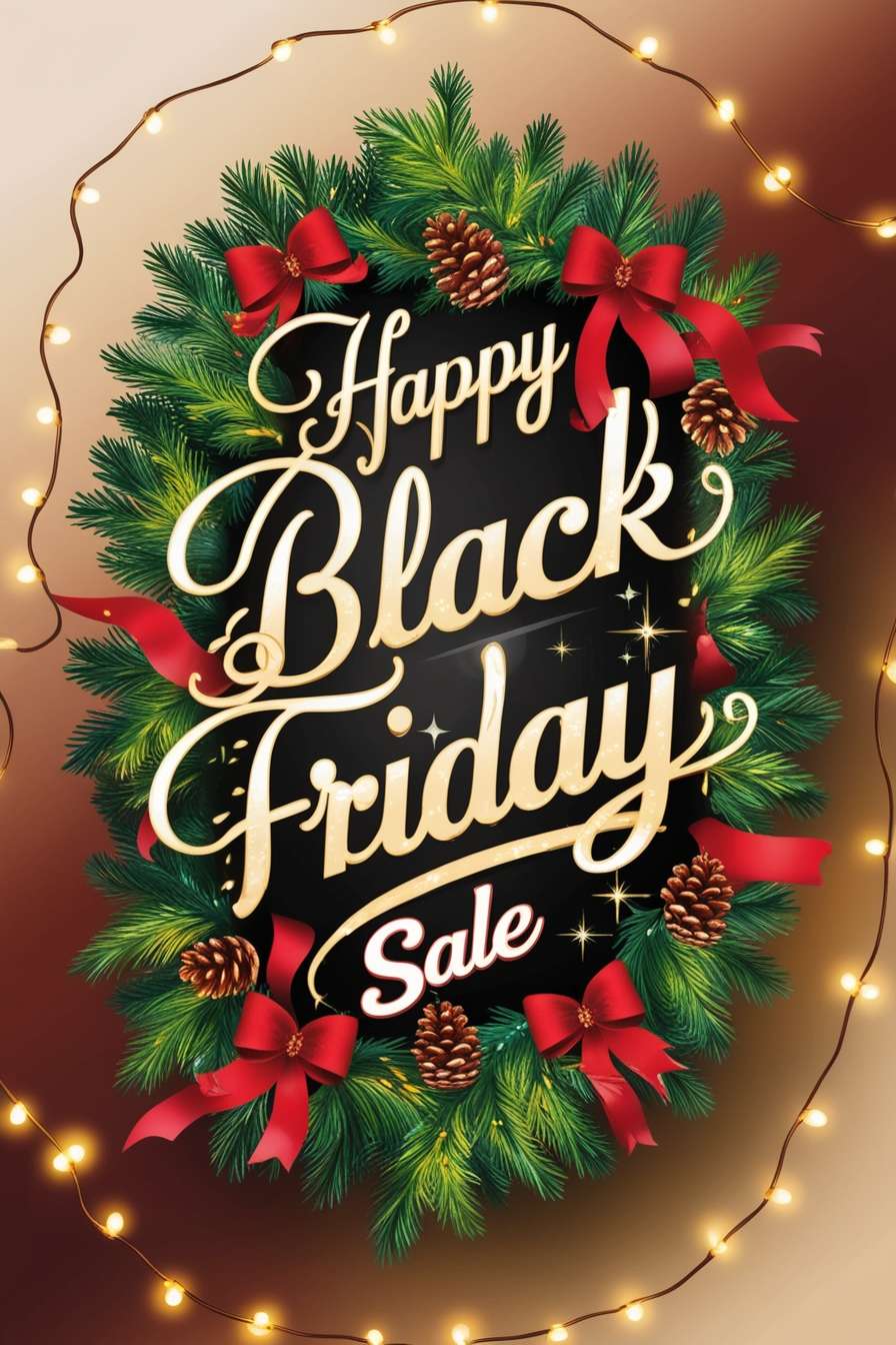 scripted font black friday sale design