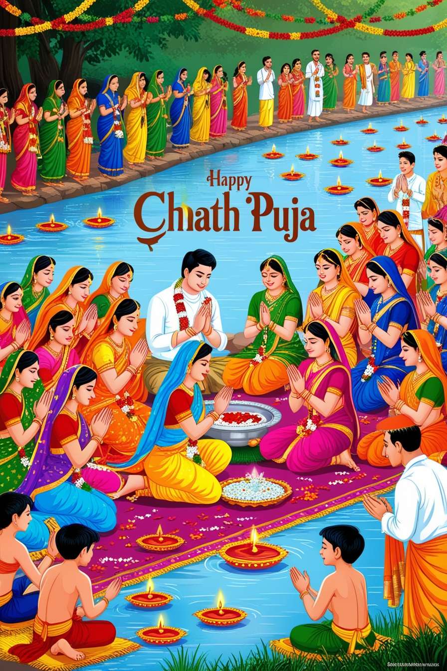 shareable happy chhath puja graphics for family