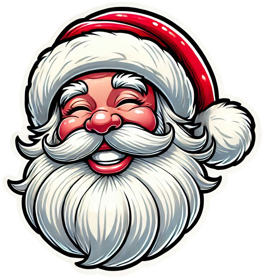 smiling santa claus png for holiday posters