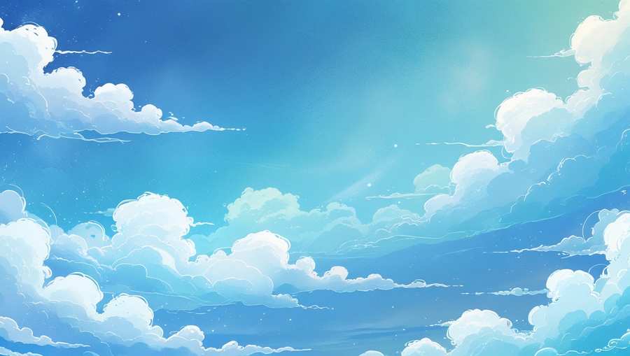 soft blue cloud background for Canva