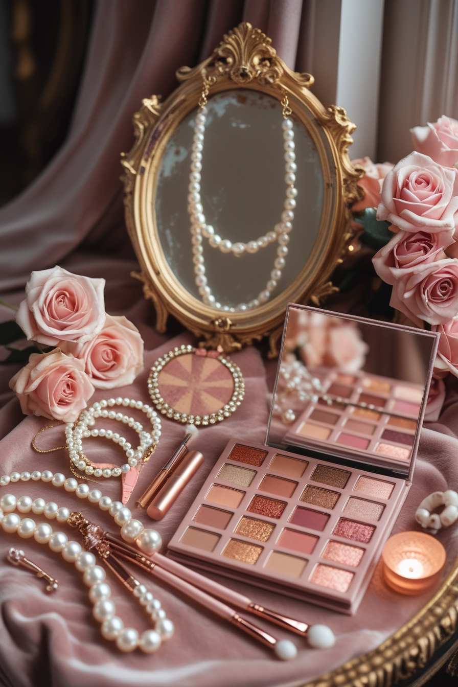 soft glam makeup background photo