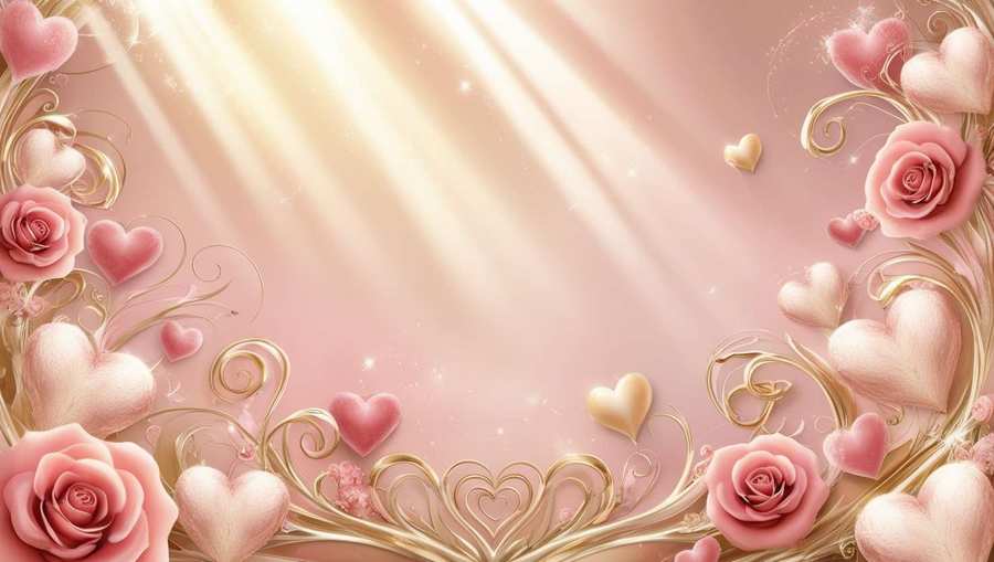 soft pastel pink and red valentine day wallpaper for desktop