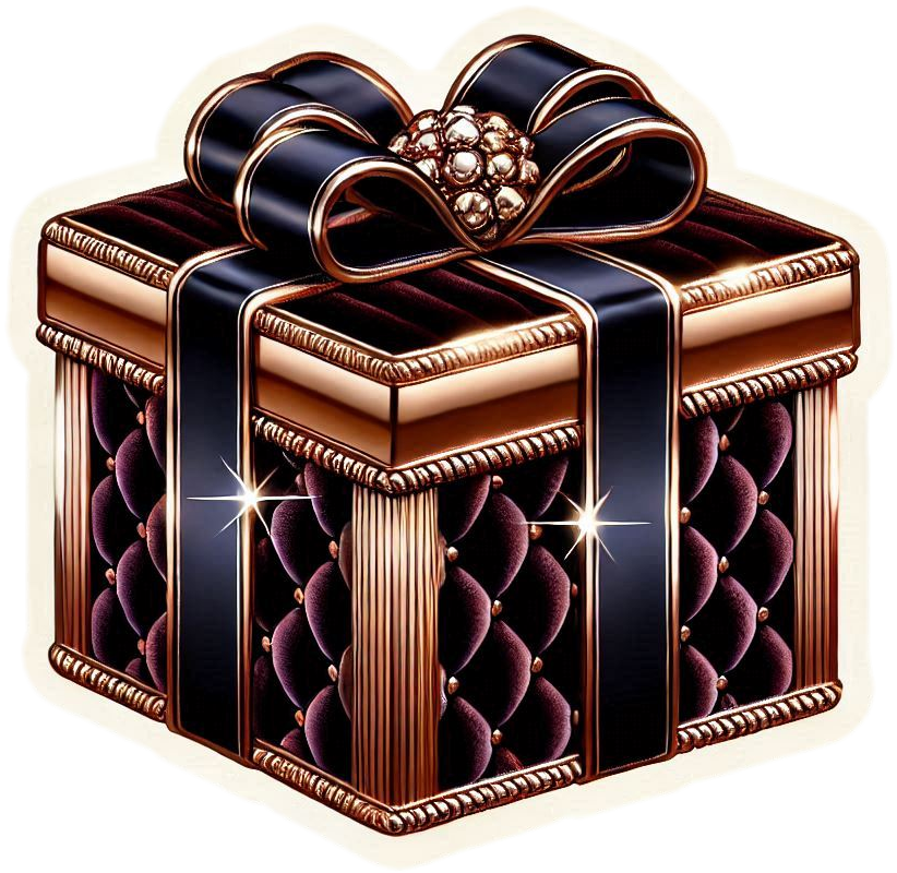 sophisticated christmas gift box with velvet covering