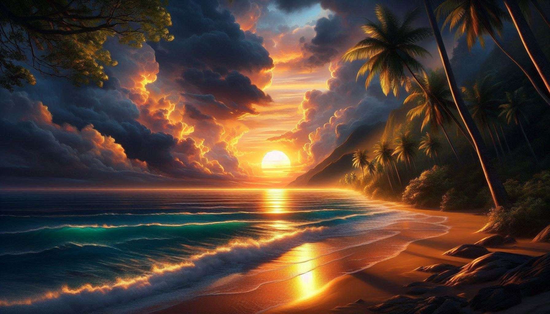 stunning hd beach and sunset nature images for wallpapers