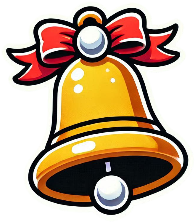 stylish christmas bell png for holiday themes