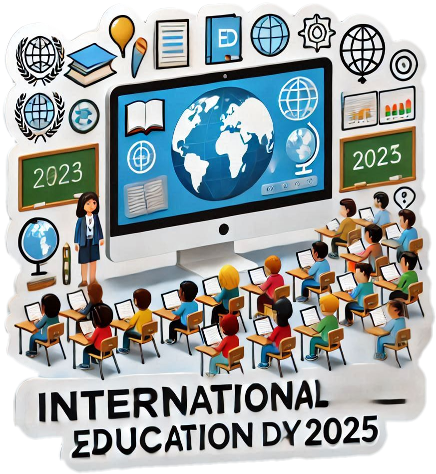 stylish international education day png for facebook