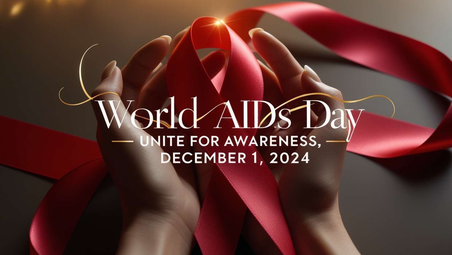 stylish red ribbon images for world aids day