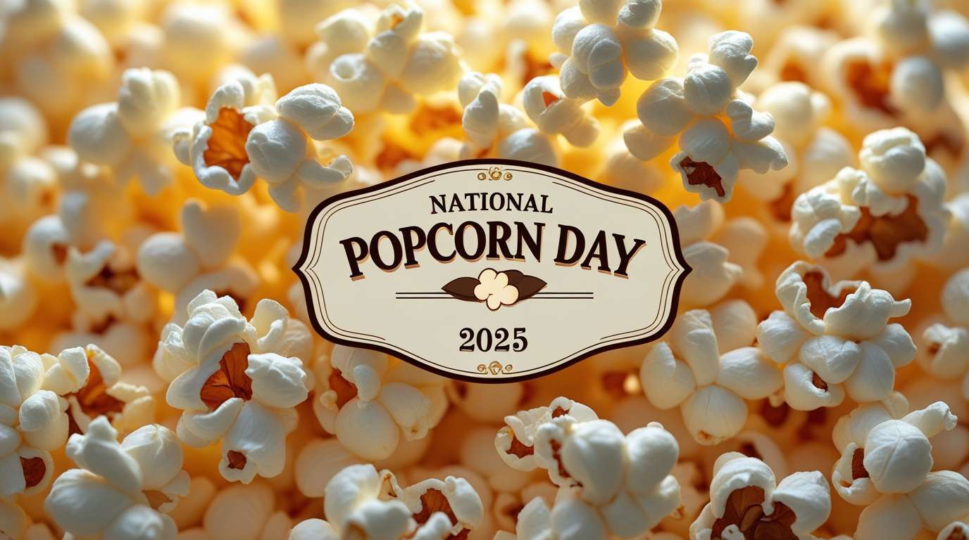 subtle text wallpapers for national popcorn day 2025