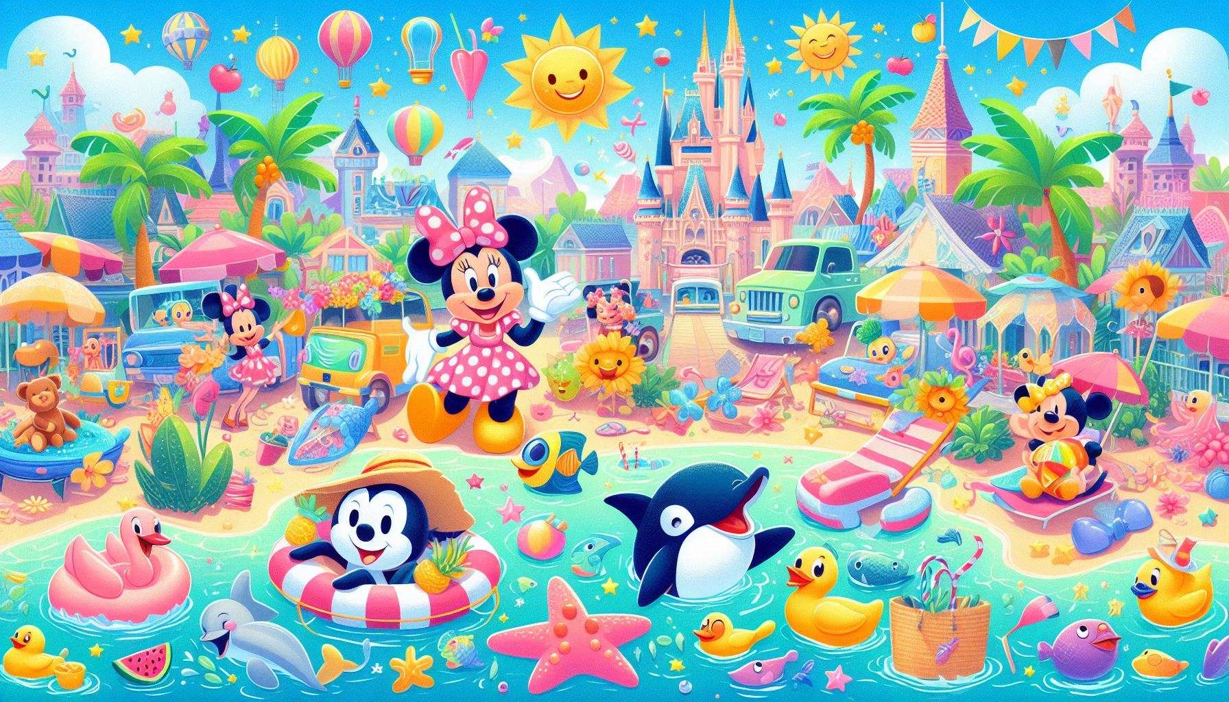 summer disney wallpaper with bright colors