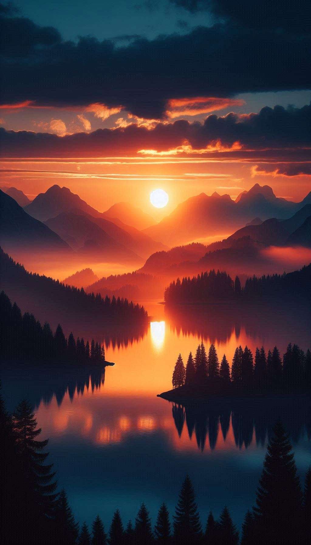 sunrise and sunset nature phone wallpapers