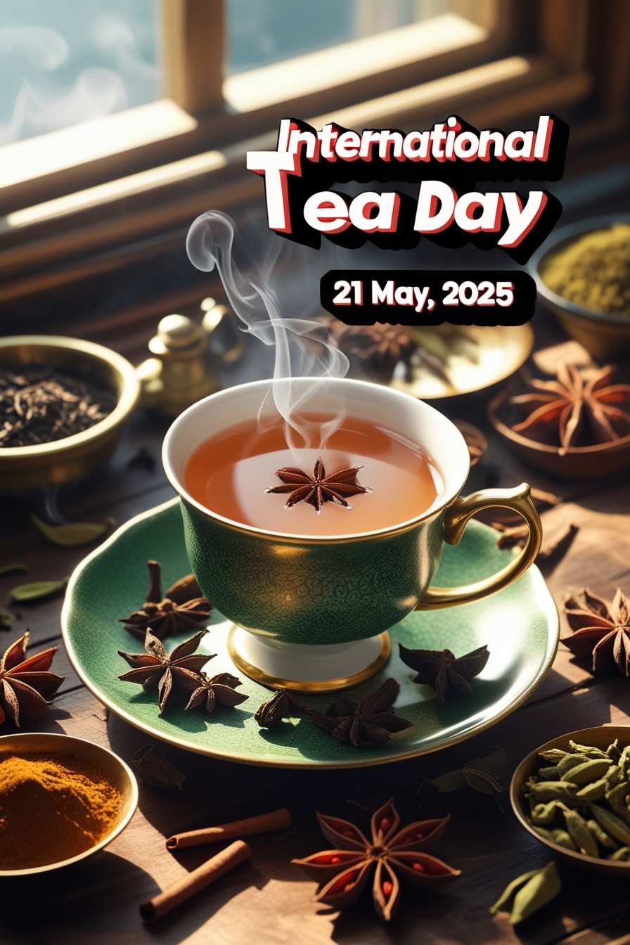 tea day wishes image with quote