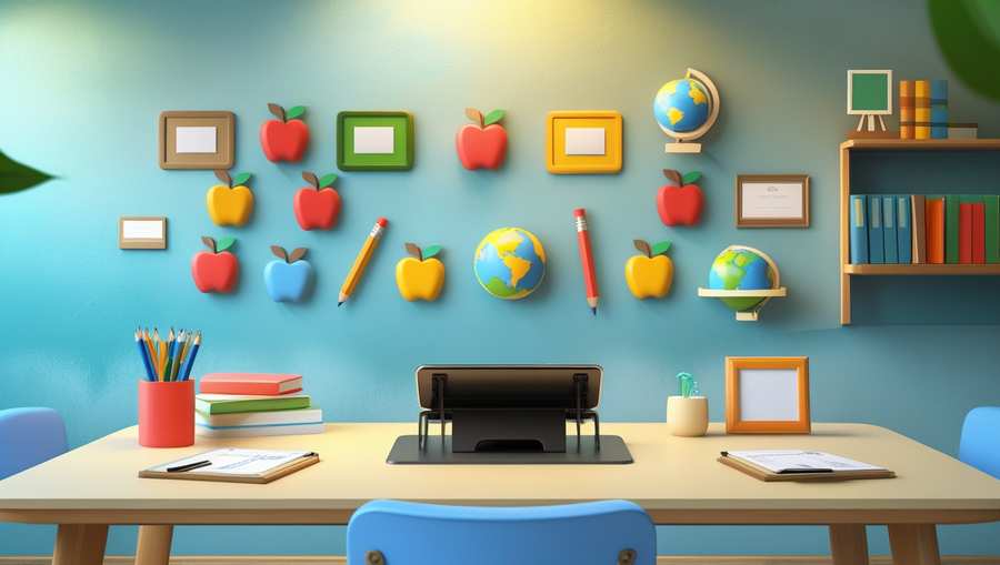 Teacher Desk Zoom Background Hd - Royalty Free Zoom Background Image | Pngmagic Free Download Teacher Desk Zoom Background Hd - High Quality Zoom Background Background