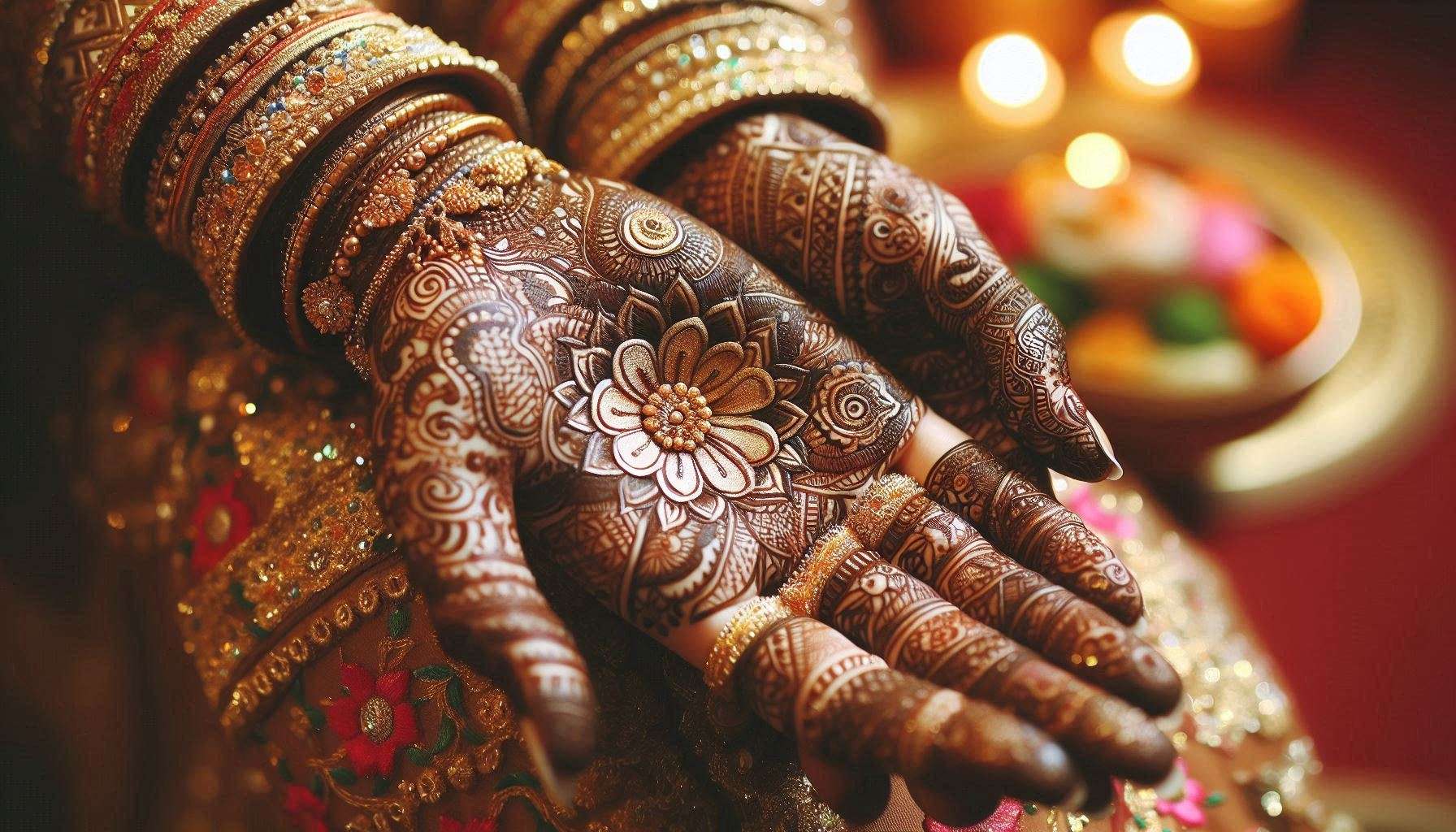 traditional bridal mehndi design for weddings