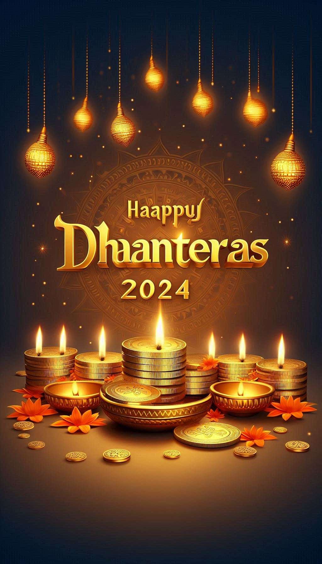 traditional happy dhanteras wishes 2024 free download