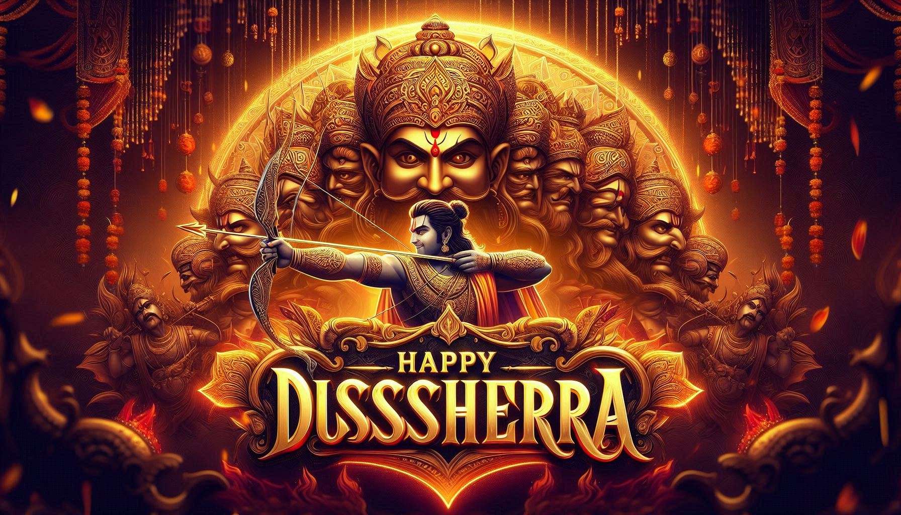 traditional happy dussehra wishes image for festivals