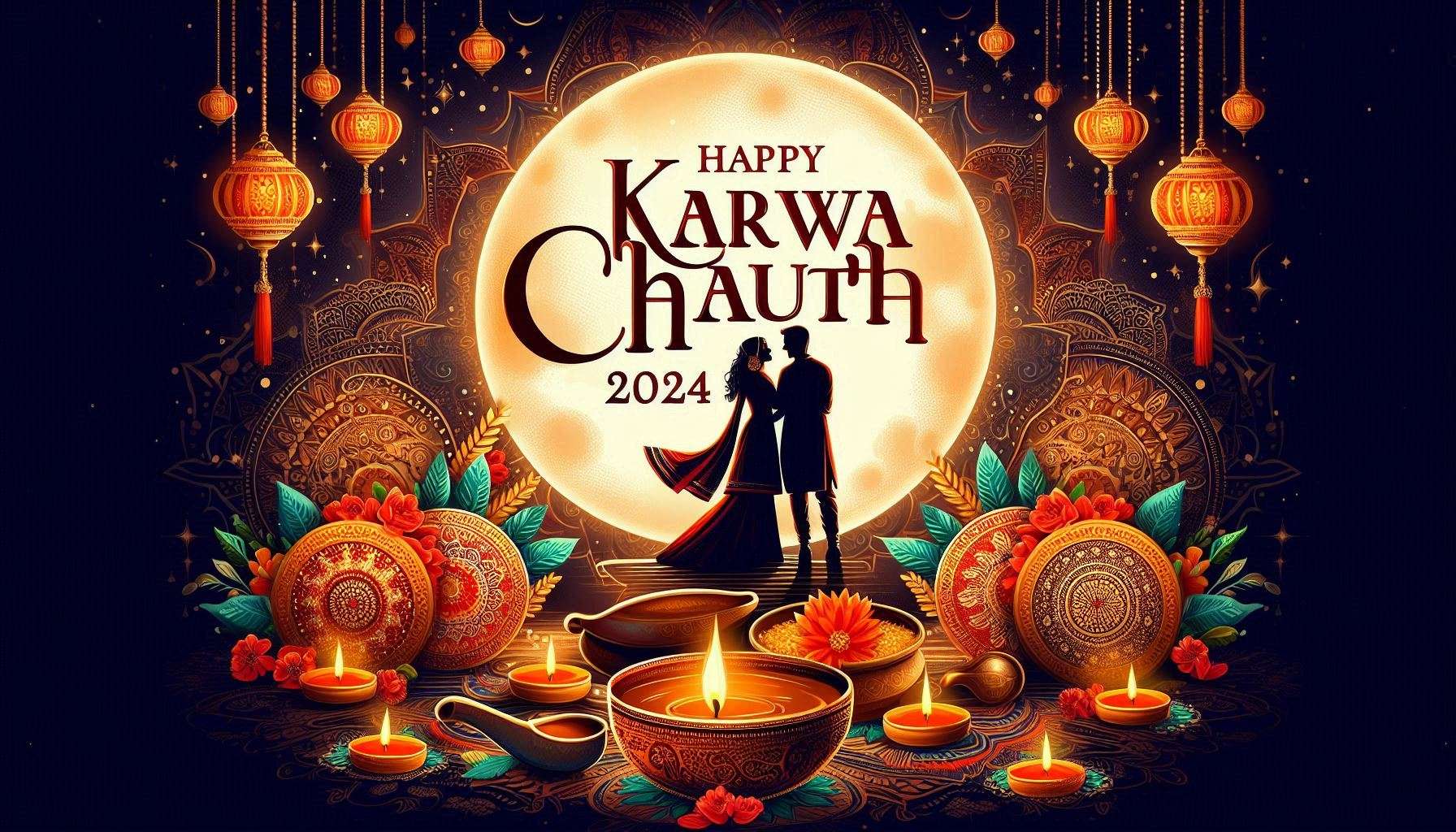 traditional happy karwa chauth photos for whatsapp sharing