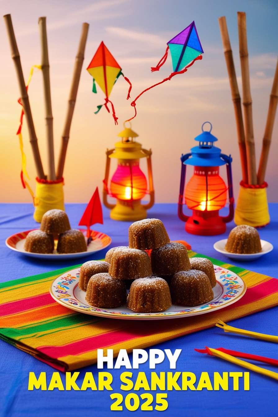 traditional happy makar sankranti 2025 food images