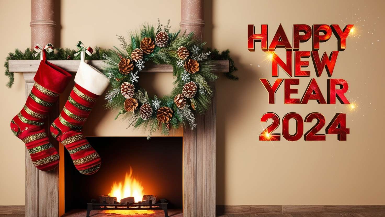 traditional happy new year 2024 wallpaper hd designs