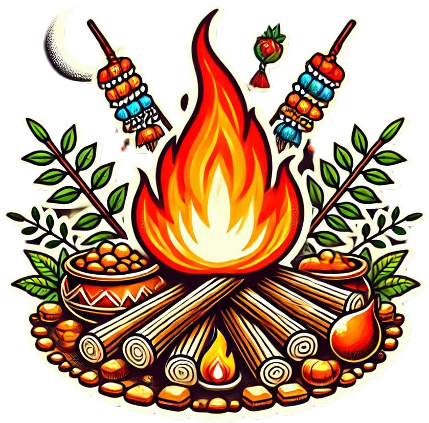 traditional lohri bonfire png for cultural blogs