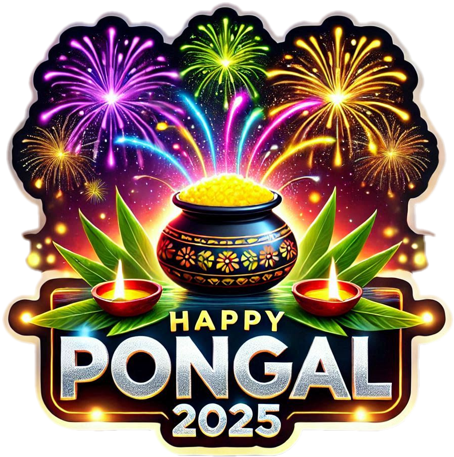 traditional pongal pot png with wishes overlay