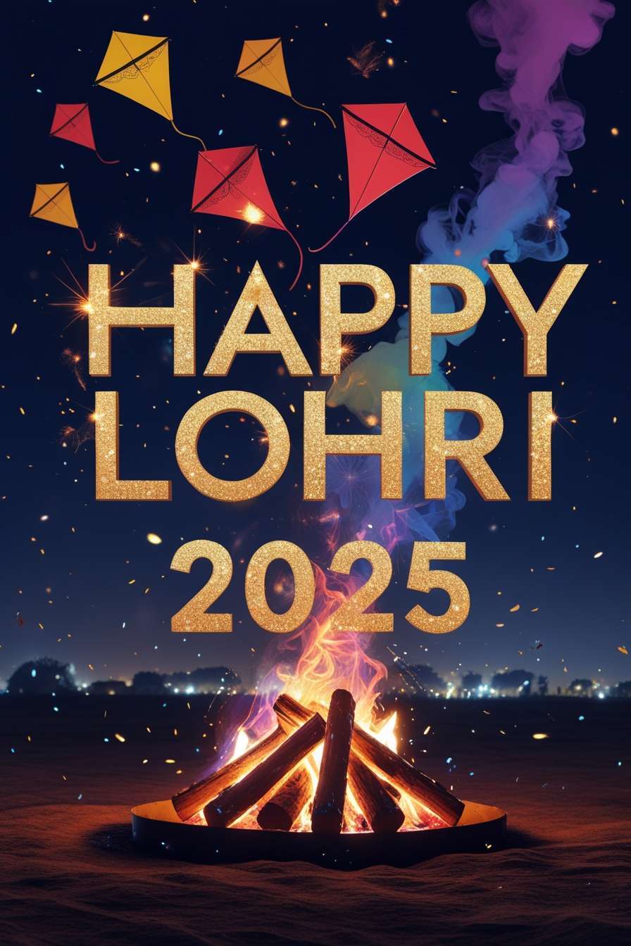 traditional punjabi happy lohri greetings 2025