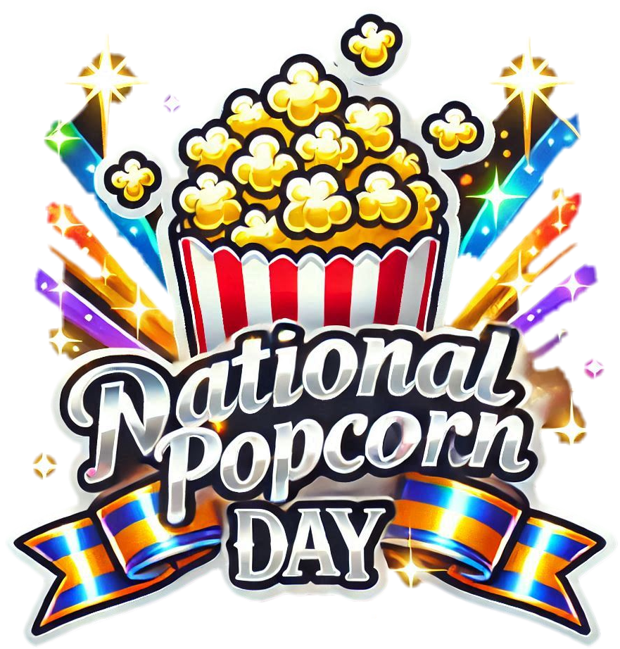 transparent national popcorn day png for logos