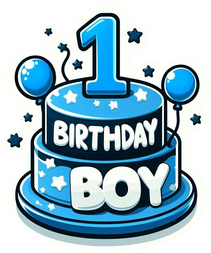 unique 1st birthday cake png for boys