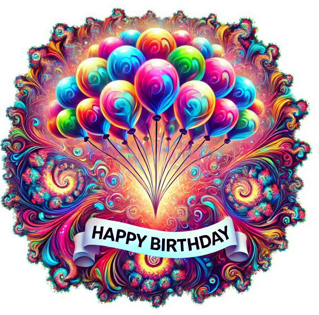 unique colorful balloon happy birthday text png files