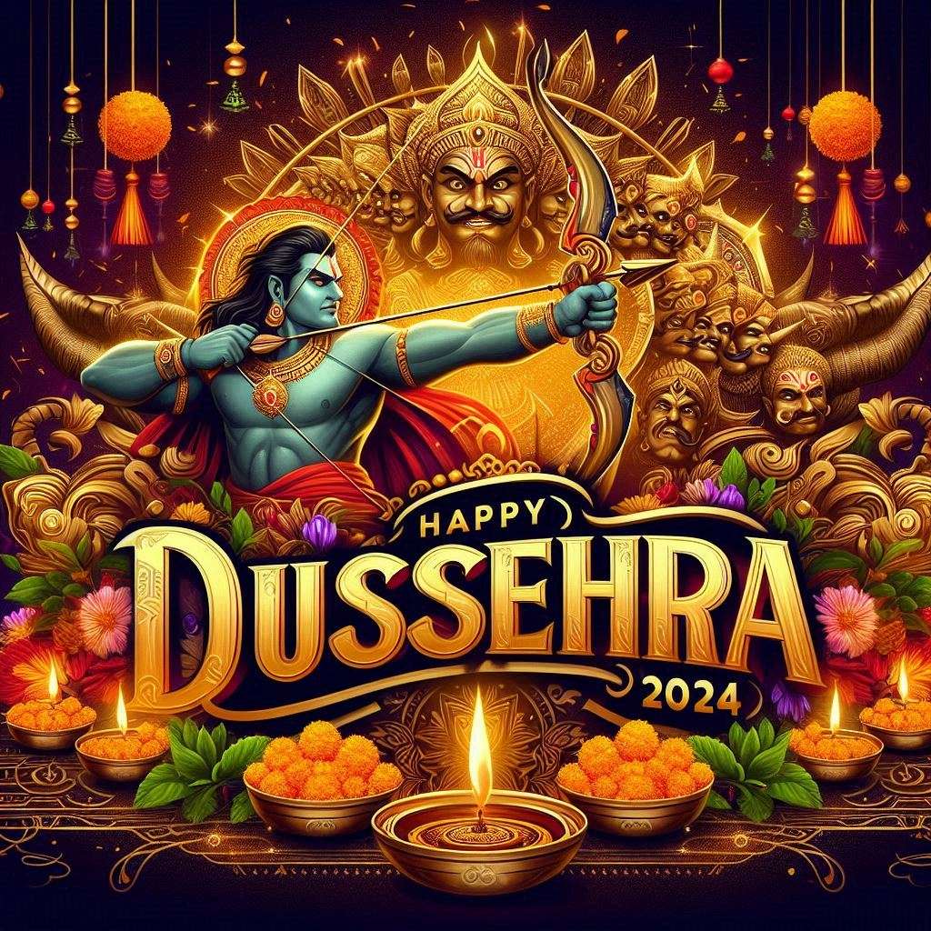 unique happy dussehra wishes image with quotes