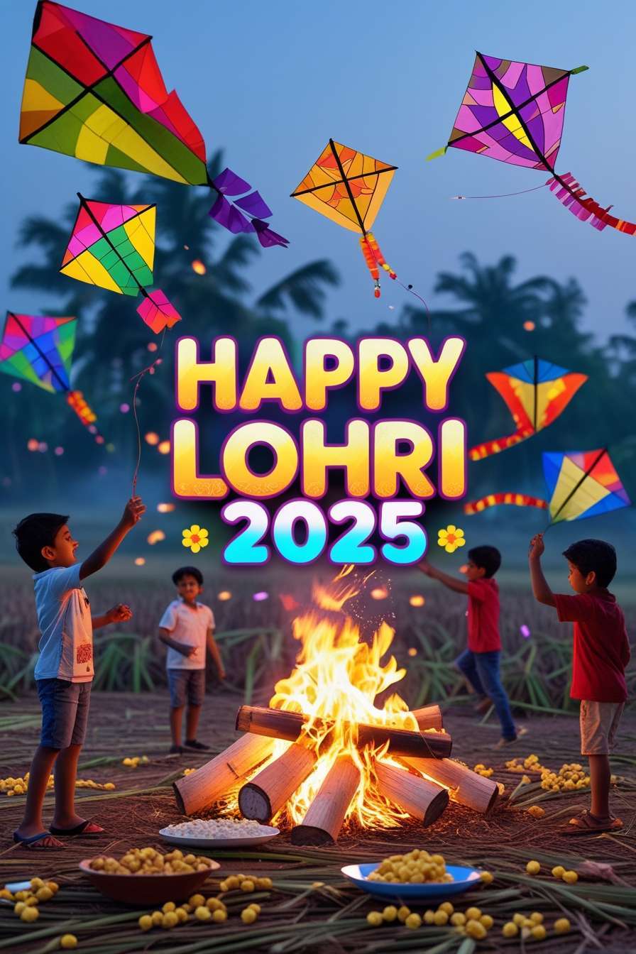 unique happy lohri greetings with traditional designs