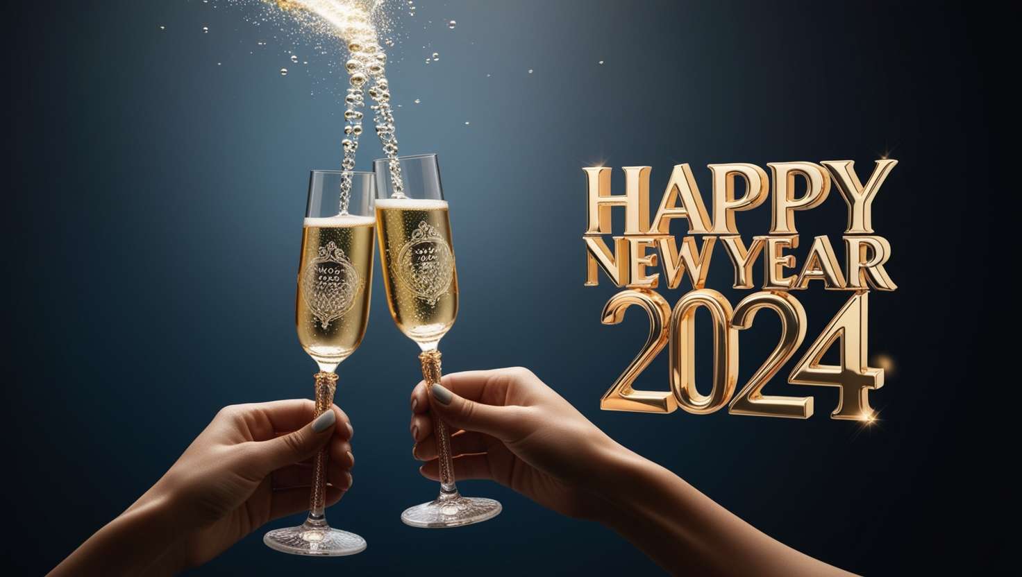 unique happy new year 2024 wallpaper hd for creatives